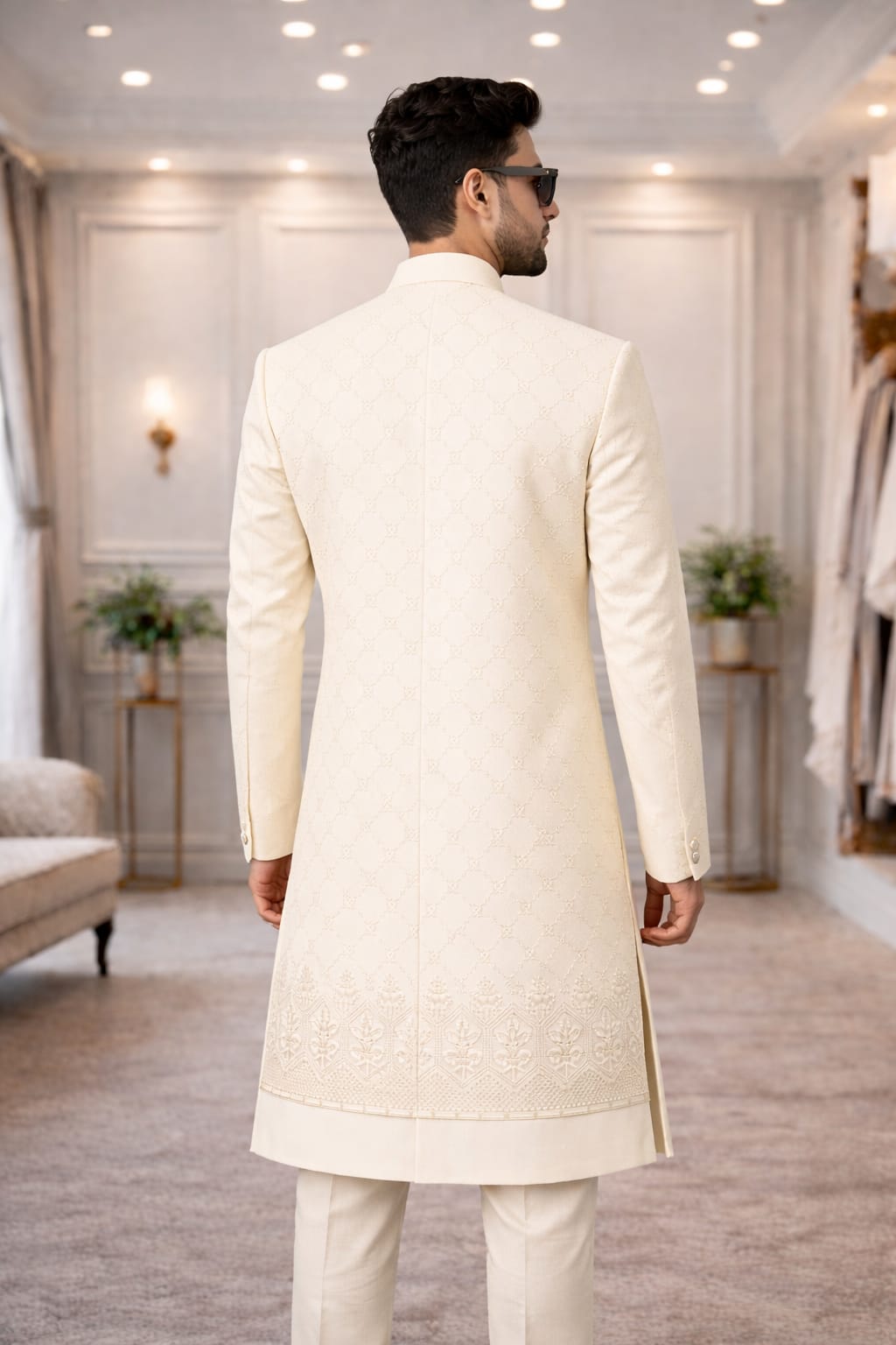 Men’s Cream Sherwani